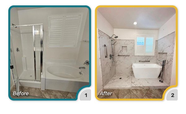 Atlas Plumbing Bathroom Remodel Services - Bathroom remodel. Completed in as little as 2 days!