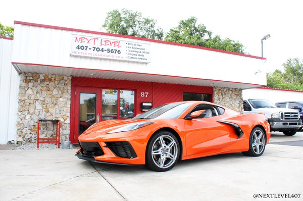 2021 Corvette C8 Gets Speed Ticket Protection - The owner of this Orange C8 is wanted a little bit of protection when they get a bit of a heavy foot driving through town. A K40 Electronics “protect against speed tickets” system that guarantees no speeding tickets or the manufacture will pay for it straight up. We think this is a special kind of car because of its speed and handling, but also because of its heritage. That being said, our staff is trained to give a white glove treatment to all vehicles that come to our shop, and we certainly took extra care when installing a K40 Electronics radar and laser diffuser system in the front and rear bumpers. 2021 Corvette C8 Gets Speed Ticket Protection - The owner of this Orange C8 is wanted a little bit of protection when they get a bit of a heavy foot driving through town. A K40 Electronics “protect against speed tickets” system that guarantees no speeding tickets or the manufacture will pay for it straight up. We think this is a special kind of car because of its speed and handling, but also because of its heritage. That being said, our staff is trained to give a white glove treatment to all vehicles that come to our shop, and we certainly took extra care when installing a K40 Electronics radar and laser diffuser system in the front and rear bumpers.