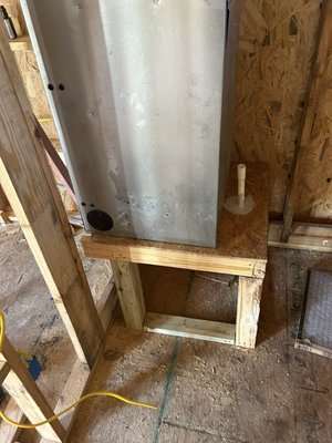 Cabin in Lockhart - This project was a small cabin we did an install for. We will post complete pictures once the Sheetrock goes in and we are ready to start the equipment.