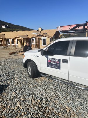 New Construction- Two New Air Handler & Heat Pump Full Systems. Custom home build. - New construction site out in beautiful San Marcos overlooking the beach. Very custom built home. We installed 2 AC Pro full electric air handlers and heat pumps at this new residence. Ran new copper refrigerant line sets to the units as well as all new R8 duct designs specifically for each system to ensure max efficiency airflow. New Construction- Two New Air Handler & Heat Pump Full Systems. Custom home build. - New construction site out in beautiful San Marcos overlooking the beach. Very custom built home. We installed 2 AC Pro full electric air handlers and heat pumps at this new residence. Ran new copper refrigerant line sets to the units as well as all new R8 duct designs specifically for each system to ensure max efficiency airflow.