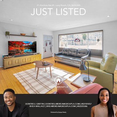 Just Listed - Long Beach, cA - JUST LISTED - $650,000
This 2-bedroom, 2-bathroom condo, nestled in the heart of downtown is perfectly located just a 10 minutes walk from the sandy shores. Surrounded by a vibrant array of local restaurants, trendy cafes, and lively farmer’s markets, there’s always something to discover. Just minutes away from iconic attractions like the Long Beach Aquarium, The Queen Mary and Pike Place for entertainment and shopping galore. Newly upgraded kitchen with brand new marble counter tops, cabinets, and stainless steel appliances. The home features sleek bamboo flooring throughout, complemented by tile in the kitchen and bathrooms. Enjoy spacious living areas through the living room, dining room, and bedrooms, offering comfort and versatility throughout the home. Low HOA includes water, trash and sewer. Don’t miss this opportunity to own a slice of Long Beach living where city charm meets coastal bliss.