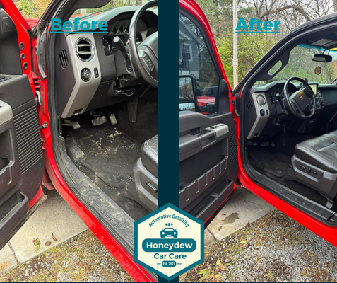 Ford F350 Before and After - This was an F350 I did in December of 2023. Lighting is always difficult with vehicles due to glare and lighting differences but you can see the depth of the work I do. Took about 4-4.5 hours for this vehicle. Vehicle was dropped off in the morning and picked up around 3 PM. This was done on a promo price for $200, but usually vehicles this size run around somewhere between that and $300 depending on condition. Ford F350 Before and After - This was an F350 I did in December of 2023. Lighting is always difficult with vehicles due to glare and lighting differences but you can see the depth of the work I do. Took about 4-4.5 hours for this vehicle. Vehicle was dropped off in the morning and picked up around 3 PM. This was done on a promo price for $200, but usually vehicles this size run around somewhere between that and $300 depending on condition.