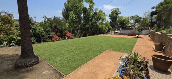 Complete Backyard Renovation | Irrigation, Grading, Hybrid Bermuda Sod & DG - This backyard was completely overgrown with weeds, uneven ground, and an outdated irrigation system. Our team transformed it into a clean, functional, and low-maintenance outdoor living space designed to stay beautiful year-round.
Scope of Work
🌱 Complete weed and vegetation removal
🪵 Stump removal and site preparation
📐 Grading and leveling for proper drainage and a smooth lawn
💧 Installation of a brand-new irrigation system, including:
New controller
New valves
PVC piping
Rotary sprinklers
Drip irrigation
🌿 Installation of premium Hybrid Bermuda sod
🧡 Installation of stabilized decomposed granite pathways
🌳 Final irrigation adjustments and lawn establishment
A few weeks later, the sod had fully established, creating a lush, healthy lawn that completely transformed the property.
Whether you're looking for a complete backyard renovation or simply need sod, irrigation, drainage, or landscape improvements, Paradise Landscaping & Gardening can help bring your vision to life.
Licensed • Insured • Free Estimates Complete Backyard Renovation | Irrigation, Grading, Hybrid Bermuda Sod & DG - This backyard was completely overgrown with weeds, uneven ground, and an outdated irrigation system. Our team transformed it into a clean, functional, and low-maintenance outdoor living space designed to stay beautiful year-round.
Scope of Work
🌱 Complete weed and vegetation removal
🪵 Stump removal and site preparation
📐 Grading and leveling for proper drainage and a smooth lawn
💧 Installation of a brand-new irrigation system, including:
New controller
New valves
PVC piping
Rotary sprinklers
Drip irrigation
🌿 Installation of premium Hybrid Bermuda sod
🧡 Installation of stabilized decomposed granite pathways
🌳 Final irrigation adjustments and lawn establishment
A few weeks later, the sod had fully established, creating a lush, healthy lawn that completely transformed the property.
Whether you're looking for a complete backyard renovation or simply need sod, irrigation, drainage, or landscape improvements, Paradise Landscaping & Gardening can help bring your vision to life.
Licensed • Insured • Free Estimates