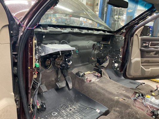 2012 RAM 1500 Heater core job - This is the before and during of a heater core replacement on a 2012 RAM 1500. Most model's heater core is located behind the dash. The heater core is one of the main components for supplying heat within the cab of the vehicle. It’s a big job to replace the heater core so be sure to keep up on preventive maintenance such as frequent coolant flushes, typically recommended every 60k-100k miles depending on the year, make, and model.
Having any heating or cooling issues? Shoot us a call! 2012 RAM 1500 Heater core job - This is the before and during of a heater core replacement on a 2012 RAM 1500. Most model's heater core is located behind the dash. The heater core is one of the main components for supplying heat within the cab of the vehicle. It’s a big job to replace the heater core so be sure to keep up on preventive maintenance such as frequent coolant flushes, typically recommended every 60k-100k miles depending on the year, make, and model.
Having any heating or cooling issues? Shoot us a call!