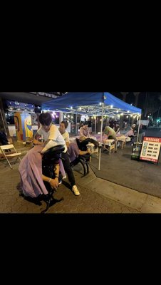 Palm Springs Thursday Night Market: 10-30 Min Deep Relief Booth - Make your Thursday night at VillageFest even more perfect!

Every Thursday evening, Beautiful Spa brings our most popular, expert neck and shoulder massages right to the heart of the vibrant Palm Springs Night Market. Whether you are a tourist winding down from a long day of sightseeing or a local enjoying the local food and crafts, our dedicated massage station under the blue canopy is your ultimate pit stop for quick pain relief.

We offer flexible, walk-in sessions ranging from 10 to 30 minutes—no appointment needed. Our experienced therapists pinpoint your muscle knots and ease shoulder tension with premium-quality techniques, all at a fraction of the cost of pricey hotel spa services.

Treat your body to a well-deserved break while soaking in the beautiful desert night atmosphere. Spot our blue tent and stop by for a quick refresh!