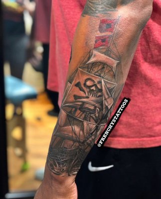Husband and wife tattoos - These 2 customers were in the Navy and I was blessed to be the artist they chose to tattoo these memories and representations of them on them. Husband and wife tattoos - These 2 customers were in the Navy and I was blessed to be the artist they chose to tattoo these memories and representations of them on them.
