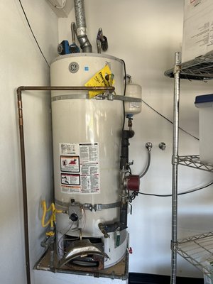 50 gallon water Heater Replacement - Water Heater Replacement Upgrade to meet Glendale city code requirements-
50 gallon Rheem Performance Platinum, 12 Year Warranty, Ultra Lo Nox, Natural Gas, Glass Lining, Self Cleaning, 40,000 BTU, Energy Star Residential Water Heater-
Job includes:
Installation, Parts, Labor, Disposal, and 3 year manufacturer parts and labor coverage, & 2 year in home full parts and labor coverage.
Installation Job Parts Details
2 gal. Thermal Expansion Tank
PROFLO® PFXCH Series 3/4 x 18 in. Stainless Steel Corrugated Flexible Water Heater Connector
Water Heater Earthquake Straps
3/4 Schedule 40 and Standard Global Brass 90
Degree Elbow, Tee, & threaded nipples
3/4 in. Brass Sweat x Sweat Full Port Ball Valve, male adapter and copper fittings
3/4 in Temperature and Pressure Relief Valve
Type M 3/4 copper pipping discharge line
3 in. 90 Deg. Round Adjustable Elbow venting, (yellow) Gas line, Fitting,
and gas sediment trap. 50 gallon water Heater Replacement - Water Heater Replacement Upgrade to meet Glendale city code requirements-
50 gallon Rheem Performance Platinum, 12 Year Warranty, Ultra Lo Nox, Natural Gas, Glass Lining, Self Cleaning, 40,000 BTU, Energy Star Residential Water Heater-
Job includes:
Installation, Parts, Labor, Disposal, and 3 year manufacturer parts and labor coverage, & 2 year in home full parts and labor coverage.
Installation Job Parts Details
2 gal. Thermal Expansion Tank
PROFLO® PFXCH Series 3/4 x 18 in. Stainless Steel Corrugated Flexible Water Heater Connector
Water Heater Earthquake Straps
3/4 Schedule 40 and Standard Global Brass 90
Degree Elbow, Tee, & threaded nipples
3/4 in. Brass Sweat x Sweat Full Port Ball Valve, male adapter and copper fittings
3/4 in Temperature and Pressure Relief Valve
Type M 3/4 copper pipping discharge line
3 in. 90 Deg. Round Adjustable Elbow venting, (yellow) Gas line, Fitting,
and gas sediment trap.