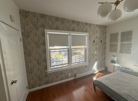 Wallpaper installation - This was repairing a wallpaper in a Bedroom. Wallpaper installation - This was repairing a wallpaper in a Bedroom.