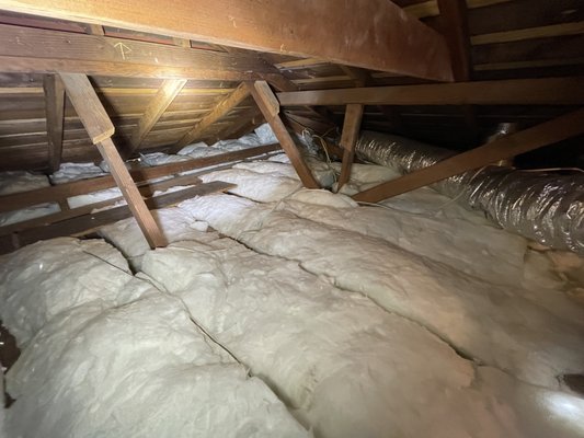 Rodent roofed home/ full attic restoration - This attic had been completely destroyed from previous animals/ rats entering home. Repairs were done on the building so that there were no entry points available for any rats or large animals. Attic was completely cleaned out /vacuumed / disinfected and new insulation was installed Rodent roofed home/ full attic restoration - This attic had been completely destroyed from previous animals/ rats entering home. Repairs were done on the building so that there were no entry points available for any rats or large animals. Attic was completely cleaned out /vacuumed / disinfected and new insulation was installed