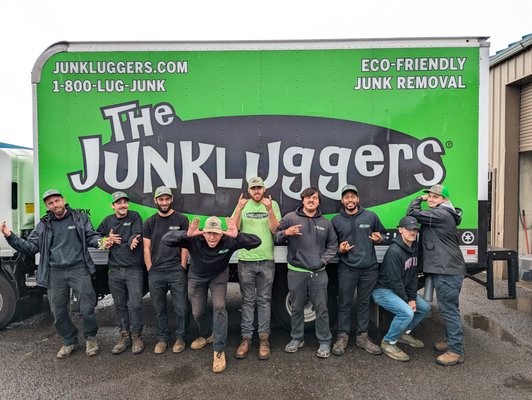 Team Work & Donating - Our team on the truck. We donate and recycle as much as we can! Team Work & Donating - Our team on the truck. We donate and recycle as much as we can!
