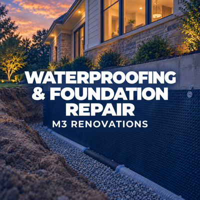 Waterproofing - Our team is committed to delivering projects that are organized, transparent, and thoughtfully managed from consultation through completion. Whether updating a home, improving a workspace, or renovating a community facility, M3 Renovations provides dedicated project oversight and coordinated execution designed to keep projects moving efficiently while maintaining high standards of quality and professionalism. Waterproofing - Our team is committed to delivering projects that are organized, transparent, and thoughtfully managed from consultation through completion. Whether updating a home, improving a workspace, or renovating a community facility, M3 Renovations provides dedicated project oversight and coordinated execution designed to keep projects moving efficiently while maintaining high standards of quality and professionalism.