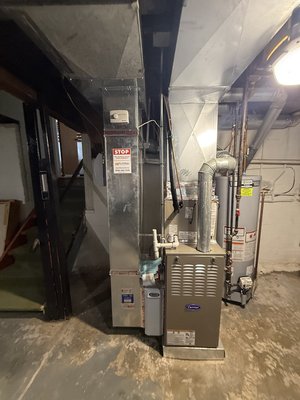 Replacement of a 60,000 BTU gas furnace, a 2-ton AC unit, pump replacement, humidifier installation, and installation of a media filter. - Replacement of a 60,000 BTU gas furnace, a 2-ton AC unit, pump replacement, humidifier installation, and installaIn this project, we replaced an outdated 60,000 BTU gas furnace with a new, high-efficiency model. We also installed a 2-ton air conditioning unit, performed a pump replacement, and installed a humidifier. Additionally, we added a media filter to enhance indoor air quality.
Key Highlights:
- Furnace Replacement: Installed a new gas furnace to ensure reliable heating.
- Air Conditioning: Set up a 2-ton AC unit to improve home comfort.
- Pump Replacement: Ensured efficient system operation with a new pump.
- Humidifier Installation: Added a humidifier to maintain optimal humidity levels.
- Media Filter: Installed a filter to enhance air quality throughout the home.tion of a media filter. Replacement of a 60,000 BTU gas furnace, a 2-ton AC unit, pump replacement, humidifier installation, and installation of a media filter. - Replacement of a 60,000 BTU gas furnace, a 2-ton AC unit, pump replacement, humidifier installation, and installaIn this project, we replaced an outdated 60,000 BTU gas furnace with a new, high-efficiency model. We also installed a 2-ton air conditioning unit, performed a pump replacement, and installed a humidifier. Additionally, we added a media filter to enhance indoor air quality.
Key Highlights:
- Furnace Replacement: Installed a new gas furnace to ensure reliable heating.
- Air Conditioning: Set up a 2-ton AC unit to improve home comfort.
- Pump Replacement: Ensured efficient system operation with a new pump.
- Humidifier Installation: Added a humidifier to maintain optimal humidity levels.
- Media Filter: Installed a filter to enhance air quality throughout the home.tion of a media filter.