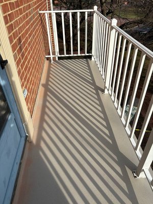 Project: “Vinyl Deck Upgrade” – Fresh Surface, Zero Maintenance - This second-floor deck was overdue for a makeover. The old surface had seen its share of wear and tear — cracked, weathered, and ready for replacement. The client wanted something clean, waterproof, and long-lasting, and vinyl decking was the perfect solution.
🔧 What We Did:
Stripped the old surface:
We removed the damaged top layer to inspect the structural integrity underneath.
Rebuilt the subfloor with plywood:
After confirming the base needed reinforcement, we installed new, level plywood as a sturdy foundation.
Installed premium vinyl decking:
We rolled out a seamless, textured vinyl membrane — fully waterproof, non-slip, and built to last. The material looks great and performs even better.
Finished with clean trim and railing reinstall:
We wrapped it up with a clean finish and reinstalled the railings for safety and style.
✅ Why Vinyl Decking?
100% Waterproof – no leaks, no rot
Low Maintenance – easy to clean, no painting or staining
Slip-Resistant Texture – safe for all seasons
Clean, Modern Look – instantly brightens up the exterior
📸 Photo Highlights:
Before: Old, worn surface — tools out, ready to begin
Subfloor Installed: New plywood base = strong foundation
Vinyl Deck Applied: Seamless and smooth
After: Clean, fresh deck with railing — looks brand new!
⏱ Total time: around 1.5 days, including demo, rebuild, and finish.
Got a deck that’s tired, cracked, or just outdated?
We’ll resurface it with vinyl and make it look better than new — fast.
📩 Contact us on Yelp for a free estimate and design options! Project: “Vinyl Deck Upgrade” – Fresh Surface, Zero Maintenance - This second-floor deck was overdue for a makeover. The old surface had seen its share of wear and tear — cracked, weathered, and ready for replacement. The client wanted something clean, waterproof, and long-lasting, and vinyl decking was the perfect solution.
🔧 What We Did:
Stripped the old surface:
We removed the damaged top layer to inspect the structural integrity underneath.
Rebuilt the subfloor with plywood:
After confirming the base needed reinforcement, we installed new, level plywood as a sturdy foundation.
Installed premium vinyl decking:
We rolled out a seamless, textured vinyl membrane — fully waterproof, non-slip, and built to last. The material looks great and performs even better.
Finished with clean trim and railing reinstall:
We wrapped it up with a clean finish and reinstalled the railings for safety and style.
✅ Why Vinyl Decking?
100% Waterproof – no leaks, no rot
Low Maintenance – easy to clean, no painting or staining
Slip-Resistant Texture – safe for all seasons
Clean, Modern Look – instantly brightens up the exterior
📸 Photo Highlights:
Before: Old, worn surface — tools out, ready to begin
Subfloor Installed: New plywood base = strong foundation
Vinyl Deck Applied: Seamless and smooth
After: Clean, fresh deck with railing — looks brand new!
⏱ Total time: around 1.5 days, including demo, rebuild, and finish.
Got a deck that’s tired, cracked, or just outdated?
We’ll resurface it with vinyl and make it look better than new — fast.
📩 Contact us on Yelp for a free estimate and design options!