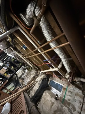 Dryer vent installation - Simple replacement and upgrade of 4in electric dryer vent. Old one caused water leakage in the basement and improper venting. Dryer vent installation - Simple replacement and upgrade of 4in electric dryer vent. Old one caused water leakage in the basement and improper venting.