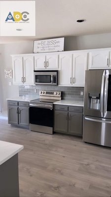 Complete Kitchen and Floor Remodel with Custom Quartz Installation - This remodel was done to an older kitchen that was original to the home. Complete Kitchen and Floor Remodel with Custom Quartz Installation - This remodel was done to an older kitchen that was original to the home.