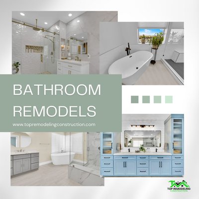 Bathroom Remodels - If you have been looking to upgrade your bathroom, Top Remodeling Construction specializes in bathroom remodeling services so that you can have the luxurious bathroom you have always dreamed of.
From installing new lighting fixtures and faucets to full walk-in showers, we can transform your bathroom into something the likes of which you have only seen in interior design magazines.
We pride ourselves in creating a bathroom space where functionality and design join together and make you look forward to using your bathroom every day, whether you’re getting ready for the day or decompressing after a long day’s work, you could have a spa-like atmosphere right in your home.
From the initial design to the final touches, we ensure that you will be delighted with the results.
For more information about bathroom renovations or our other home remodeling services, contact Top Remodeling Construction today! Bathroom Remodels - If you have been looking to upgrade your bathroom, Top Remodeling Construction specializes in bathroom remodeling services so that you can have the luxurious bathroom you have always dreamed of.
From installing new lighting fixtures and faucets to full walk-in showers, we can transform your bathroom into something the likes of which you have only seen in interior design magazines.
We pride ourselves in creating a bathroom space where functionality and design join together and make you look forward to using your bathroom every day, whether you’re getting ready for the day or decompressing after a long day’s work, you could have a spa-like atmosphere right in your home.
From the initial design to the final touches, we ensure that you will be delighted with the results.
For more information about bathroom renovations or our other home remodeling services, contact Top Remodeling Construction today!