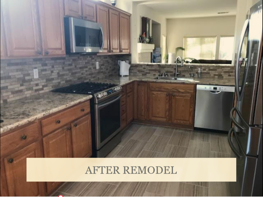 Kitchen Remodel (Before & After) - This was a local job we completed for a wonderful couple ready for some updates, please enjoy the before & after, Prime completed the tile floor, countertops & tile backplash. Kitchen Remodel (Before & After) - This was a local job we completed for a wonderful couple ready for some updates, please enjoy the before & after, Prime completed the tile floor, countertops & tile backplash.