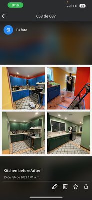 cabinet - We really liked the color that the customer chose since you can see a lot of difference