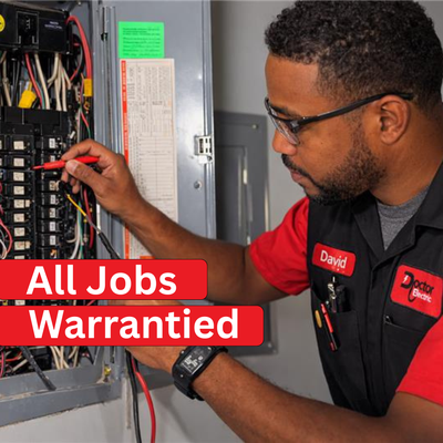 All Jobs Warrantied - At Doctor Electric, we stand behind the quality of our work. All jobs are fully warrantied, giving our customers confidence and peace of mind that the work was done right. Our team is committed to delivering reliable, high-quality electrical service, and our warranty reflects the trust we place in our workmanship and materials. ⚡🛠️