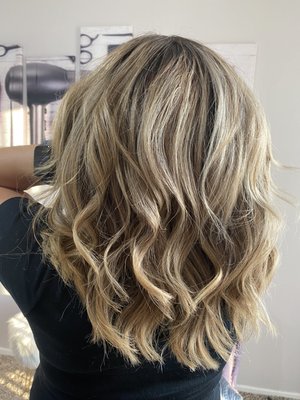 Highlights with Root Melt - Baby-lights with a root melt is best for our blondes that are naturally dark. This allows for a more natural look and an easy grow out. Book now 818-399-8426 Highlights with Root Melt - Baby-lights with a root melt is best for our blondes that are naturally dark. This allows for a more natural look and an easy grow out. Book now 818-399-8426