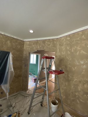 Lime wash project - We applied an undercoat primer and two coats of lime wash Lime wash project - We applied an undercoat primer and two coats of lime wash