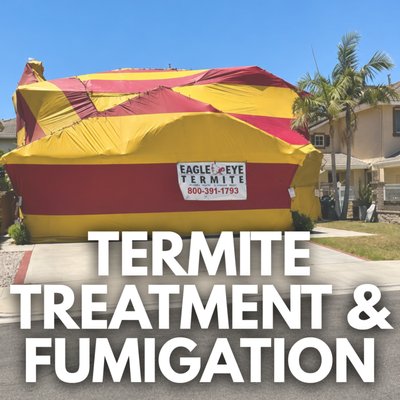 Fumigation’s with 5 year warranties! - All of our fumigation’s for Drywood termites come standard with a 5 year warranty. Eagle Eye Termite & Pest control uses only the name brand fumigant Vikane, We do not allow of fumigation contractor to use generic brand fumigant’s. From start to finish, we communicate very well, we provide high quality and service and work and are one of the most competitive pricing in the industry. Fumigation’s with 5 year warranties! - All of our fumigation’s for Drywood termites come standard with a 5 year warranty. Eagle Eye Termite & Pest control uses only the name brand fumigant Vikane, We do not allow of fumigation contractor to use generic brand fumigant’s. From start to finish, we communicate very well, we provide high quality and service and work and are one of the most competitive pricing in the industry.