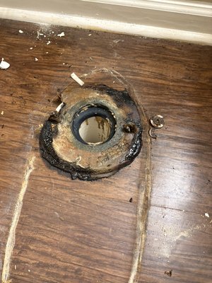 Failed wax ring replacement - The customer contacted us due to water leaking around the base of the toilet. After inspection, we determined the issue was caused by a failed wax ring and heavily rusted toilet fasteners that were no longer securing the toilet properly.
The toilet was carefully removed to prevent further damage. The old wax ring was replaced with a new, properly sealed wax ring, and all rusted fasteners were removed and replaced with new hardware to ensure a secure and level installation.
Once the toilet was reset, we tested for leaks and verified proper operation. The area was cleaned and the customer was advised on signs to watch for in the future.
A small repair that makes a big difference — leak stopped, toilet secured, and peace of mind restored.
Another job done right. Failed wax ring replacement - The customer contacted us due to water leaking around the base of the toilet. After inspection, we determined the issue was caused by a failed wax ring and heavily rusted toilet fasteners that were no longer securing the toilet properly.
The toilet was carefully removed to prevent further damage. The old wax ring was replaced with a new, properly sealed wax ring, and all rusted fasteners were removed and replaced with new hardware to ensure a secure and level installation.
Once the toilet was reset, we tested for leaks and verified proper operation. The area was cleaned and the customer was advised on signs to watch for in the future.
A small repair that makes a big difference — leak stopped, toilet secured, and peace of mind restored.
Another job done right.