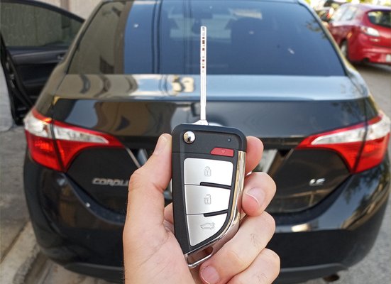 Car Key Upgrade - Clients had just one working key and needed a spare one as replacement in case of lost. Also wanted a better key than the old one. We came and make for them a better looking, sturdier and more practical aftermarket flip key in just 20 minutes. They were very happy with the new key functionality and portability. Car Key Upgrade - Clients had just one working key and needed a spare one as replacement in case of lost. Also wanted a better key than the old one. We came and make for them a better looking, sturdier and more practical aftermarket flip key in just 20 minutes. They were very happy with the new key functionality and portability.