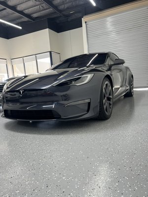 Ceramic coating services - We applied a premium ceramic coating to this 2024 Tesla, enhancing its gloss and adding durable protection against UV rays, contaminants, and the elements. This treatment keeps the vehicle looking brand new while making maintenance effortless. Ceramic coating services - We applied a premium ceramic coating to this 2024 Tesla, enhancing its gloss and adding durable protection against UV rays, contaminants, and the elements. This treatment keeps the vehicle looking brand new while making maintenance effortless.