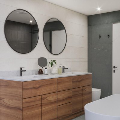 Bathroom remodeling - My favorite trending materials of summer season are concrete and cement