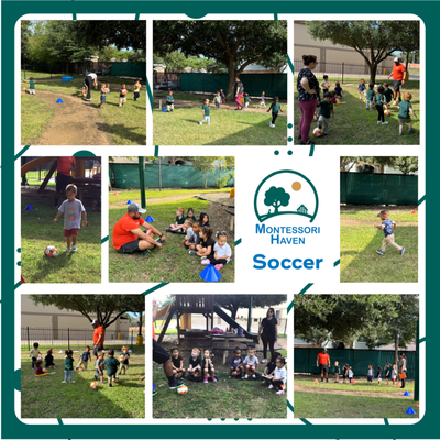 Soccer Day - Soccer Day at Montessori Haven
At Montessori Haven, we believe in the power of play to enhance learning and development. Our recent Soccer Day was a perfect example of how we integrate fun and physical activity into our curriculum.
The day was filled with excitement as our little athletes took to the field, eager to showcase their soccer skills. From dribbling and passing to shooting and scoring, each child had the opportunity to participate and experience the joy of teamwork and sportsmanship. Our experienced teachers guided the children through various drills and games, ensuring that everyone was engaged and having fun.
But Soccer Day was about more than just playing a game—it was a valuable learning experience. The children learned important lessons about cooperation, following directions, and the value of practice. They also had the chance to build confidence, improve their motor skills, and enjoy the benefits of outdoor play in a safe and supportive environment.
The smiles, cheers, and high-fives were a testament to the positive impact of the day. Whether they were making their first goal or simply enjoying time with friends, each child left the field with a sense of accomplishment and pride.
At Montessori Haven, events like Soccer Day are part of our commitment to fostering holistic development, where physical activity and social interaction play a crucial role in shaping well-rounded individuals. We look forward to many more days of fun, learning, and growth! Soccer Day - Soccer Day at Montessori Haven
At Montessori Haven, we believe in the power of play to enhance learning and development. Our recent Soccer Day was a perfect example of how we integrate fun and physical activity into our curriculum.
The day was filled with excitement as our little athletes took to the field, eager to showcase their soccer skills. From dribbling and passing to shooting and scoring, each child had the opportunity to participate and experience the joy of teamwork and sportsmanship. Our experienced teachers guided the children through various drills and games, ensuring that everyone was engaged and having fun.
But Soccer Day was about more than just playing a game—it was a valuable learning experience. The children learned important lessons about cooperation, following directions, and the value of practice. They also had the chance to build confidence, improve their motor skills, and enjoy the benefits of outdoor play in a safe and supportive environment.
The smiles, cheers, and high-fives were a testament to the positive impact of the day. Whether they were making their first goal or simply enjoying time with friends, each child left the field with a sense of accomplishment and pride.
At Montessori Haven, events like Soccer Day are part of our commitment to fostering holistic development, where physical activity and social interaction play a crucial role in shaping well-rounded individuals. We look forward to many more days of fun, learning, and growth!