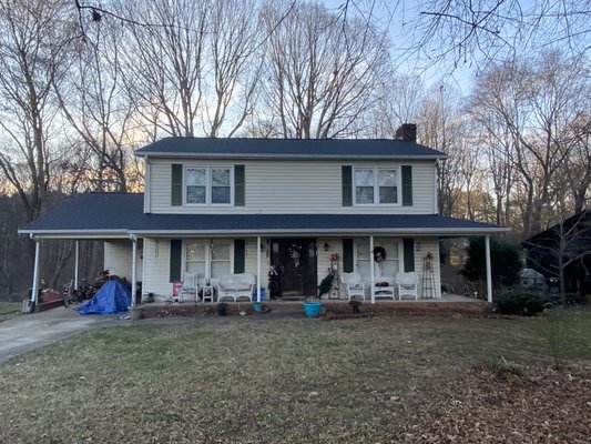Janets new roof - This was a roof that we had insurance pay for so the homeowner did not have to come out of pocket all that money. Janets new roof - This was a roof that we had insurance pay for so the homeowner did not have to come out of pocket all that money.