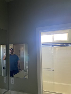 Bathroom before and after - We converted this bathtub to a walking shower. The customers walls were all uneven which delayed us a day as well as the wall we removed and moving the drain to the center of the shower. All in all it took us 2 weeks and 1 day to complete. Bathroom before and after - We converted this bathtub to a walking shower. The customers walls were all uneven which delayed us a day as well as the wall we removed and moving the drain to the center of the shower. All in all it took us 2 weeks and 1 day to complete.