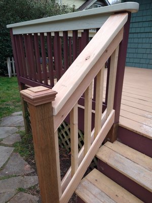 Building stairs for deck - Flat Dog Enterprise rebuilt two deck stairs.