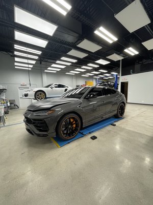 LAMBORGHINI URUS TRANSFORMATION TO XPEL STEALTH - Here are the photos we are sharing from this specific clients project where we are taking this Lamborghini Urus original gloss color to a Matted Grey provided by the XPEL STEALTH product we provide. LAMBORGHINI URUS TRANSFORMATION TO XPEL STEALTH - Here are the photos we are sharing from this specific clients project where we are taking this Lamborghini Urus original gloss color to a Matted Grey provided by the XPEL STEALTH product we provide.