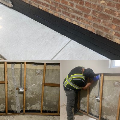 Basement remediation and crack repairs - This is a home concrete foundation that was seeping water into the basement whenever it rained causing water and Mold damage.