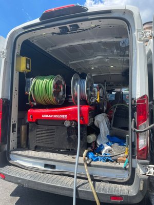 Water Jetting - A nursing home called us up saying they had a few clogged lines. 2 Hours later we pulled up with our drain busting water jet and got the job done!