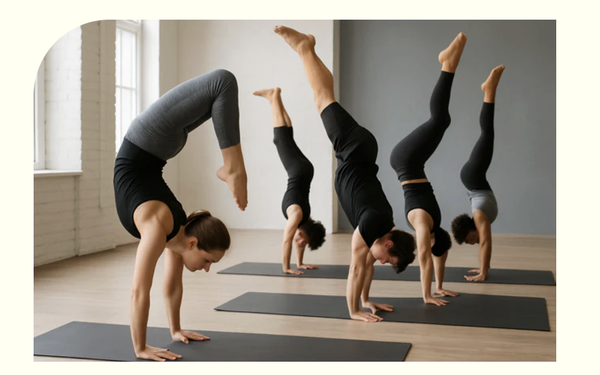 Hand Balancing - Discover your strength and stillness. Students will explore the art of hand balancing in a safe and creative environment while building control, focus, and confidence from the ground up.