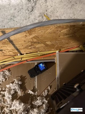 Georgetown Attic Leak - A ruptured expansion tank in the attic caused extensive water damage in Georgetown, saturating insulation and spreading into the garage below. The leak originated from overhead, allowing water to pool on structural surfaces and penetrate lower levels. We performed a full inspection of the affected areas, noting moisture saturation and planning targeted demolition and drying. If you're looking for a water damage restoration team, RestoPros of Austin is the one to call. Georgetown Attic Leak - A ruptured expansion tank in the attic caused extensive water damage in Georgetown, saturating insulation and spreading into the garage below. The leak originated from overhead, allowing water to pool on structural surfaces and penetrate lower levels. We performed a full inspection of the affected areas, noting moisture saturation and planning targeted demolition and drying. If you're looking for a water damage restoration team, RestoPros of Austin is the one to call.