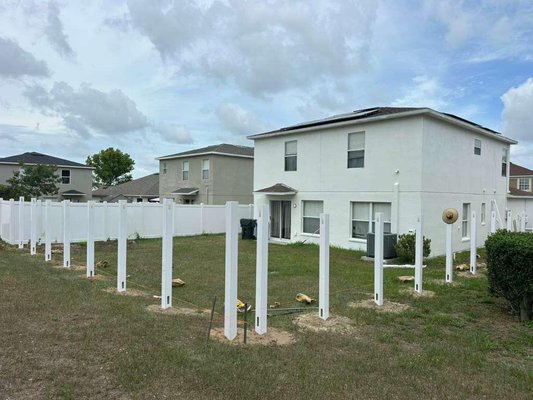 Fence - Lakeland 2026 - This project included the installation of a new white vinyl privacy fence around the property. The finished fence provides added privacy, security, and a clean, modern look.