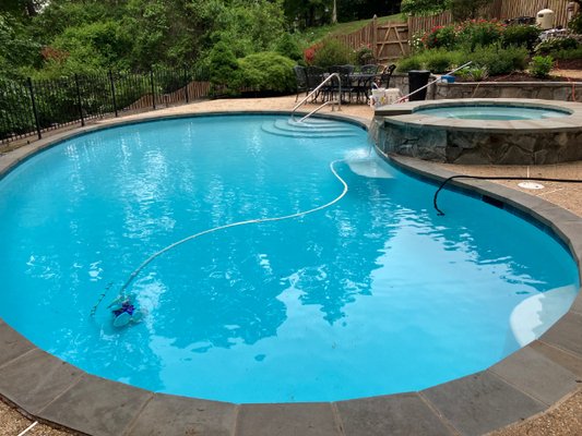 Maintenace - Our team of experienced pool professionals provides top-quality maintenance services for every pool type, ensuring crystal-clear water and a worry-free swimming experience.

From routine cleaning and chemical balancing to equipment inspections and repairs, we’re here for all your pool needs. No job is too big or small! Trust us to keep your pool in perfect shape, so you can make the most of every swim.