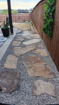 Yard Remodel into a Desert Backyard Oasis - The client was so happy with her new outdoor space. We brought her imagination to life with new hardscape and softscape. This involved new plants, stone work, removal of the previous landscaping, and precise border edging. This is where evenings are spent! Yard Remodel into a Desert Backyard Oasis - The client was so happy with her new outdoor space. We brought her imagination to life with new hardscape and softscape. This involved new plants, stone work, removal of the previous landscaping, and precise border edging. This is where evenings are spent!
