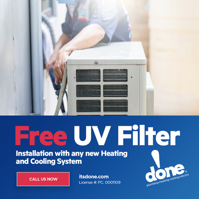 Upgrade to a new HVAC system and receive a FREE UV filter installation! - With life's hustle and bustle, essential tasks like maintaining your HVAC system can slip your mind.
This spring, seize the opportunity to enhance your home's air quality with our exclusive Spring Air Quality Boost offer:
Upgrade to a new HVAC system and receive a FREE UV filter installation!
As the season changes, ensure your home is equipped with the latest technology to keep your indoor air clean and fresh. Don't miss out on this limited-time offer! Upgrade to a new HVAC system and receive a FREE UV filter installation! - With life's hustle and bustle, essential tasks like maintaining your HVAC system can slip your mind.
This spring, seize the opportunity to enhance your home's air quality with our exclusive Spring Air Quality Boost offer:
Upgrade to a new HVAC system and receive a FREE UV filter installation!
As the season changes, ensure your home is equipped with the latest technology to keep your indoor air clean and fresh. Don't miss out on this limited-time offer!