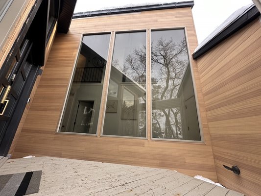 New Siding - New Windows - The detail our crew provides when doing a Steel Siding Project like this is what you should expect.