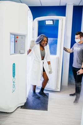 Whole Body Cryotherapy - A cold therapy session is designed to boost energy, advance healing, achieve more restful sleep and defy signs of aging. Revive your body and tap into your full potential – all in just 2-3 minutes! Whole Body Cryotherapy - A cold therapy session is designed to boost energy, advance healing, achieve more restful sleep and defy signs of aging. Revive your body and tap into your full potential – all in just 2-3 minutes!