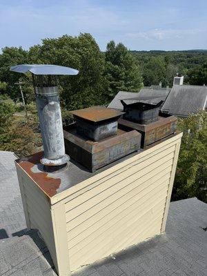 Chimney service and repair - The inspection was completed prior to ordering the necessary parts. Subsequently, a schedule was arranged to perform the service and install the required components. The job was completed on the same day. Chimney service and repair - The inspection was completed prior to ordering the necessary parts. Subsequently, a schedule was arranged to perform the service and install the required components. The job was completed on the same day.