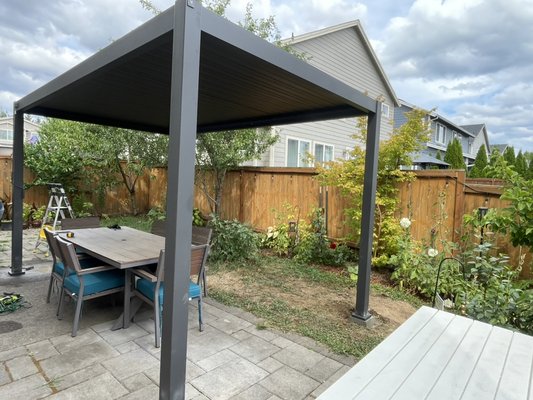The pergola, assemble and install - Assembled and installed the pergola in my client's backyard The pergola, assemble and install - Assembled and installed the pergola in my client's backyard