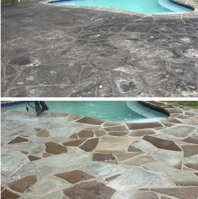 Pool Patio Cleaning - These pool patios were and bad shape and our professional power washing services had them looking brand new. There's nothing more satisfying than a true transformation. From dull to bright and shiny. Pool Patio Cleaning - These pool patios were and bad shape and our professional power washing services had them looking brand new. There's nothing more satisfying than a true transformation. From dull to bright and shiny.