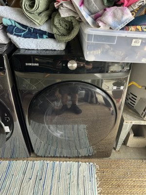 Dryer Samsung not drying effectively - The customer has reported that their dryer is not drying clothes effectively.

During the disassembly of the dryer, a large amount of lint was discovered. Lint in a dryer can cause fires, reduce efficiency, and lead to costly repairs if not cleaned regularly.

1 - Preparation: I started by unplugging the dryer from the power source to ensure safety while working.

2 - Empty the Lint Trap: I removed the lint filter from the dryer and cleaned off any lint and debris. I made sure to use a soft brush or vacuum to thoroughly clean the filter, as buildup can affect the dryer’s efficiency.

3 - Check and Clean the Vent Hose: I disconnected the vent hose from the back of the dryer and inspected it for lint buildup. I used a vacuum with a hose attachment to remove any lint from inside the vent hose. I also checked the external vent to ensure it was clear of obstructions.

4 - Reassemble and Test: Once everything was clean and dry, I reconnected the vent hose and reinstalled the lint filter. I plugged the dryer back in and ran a short cycle without clothes to ensure everything was functioning properly and that there were no issues.

5 - Final Check: I double-checked all connections and ensured the dryer was running smoothly. I made sure there were no unusual noises or issues during the test cycle.