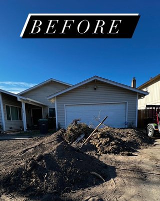 Dirt Removal - This was a fun project 20,000lbs of dirt was pulled from the front of this home!! We love to keep our clients satisfied no job to big no job to small Dirt Removal - This was a fun project 20,000lbs of dirt was pulled from the front of this home!! We love to keep our clients satisfied no job to big no job to small